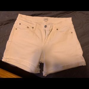 J. Crew white jean shorts